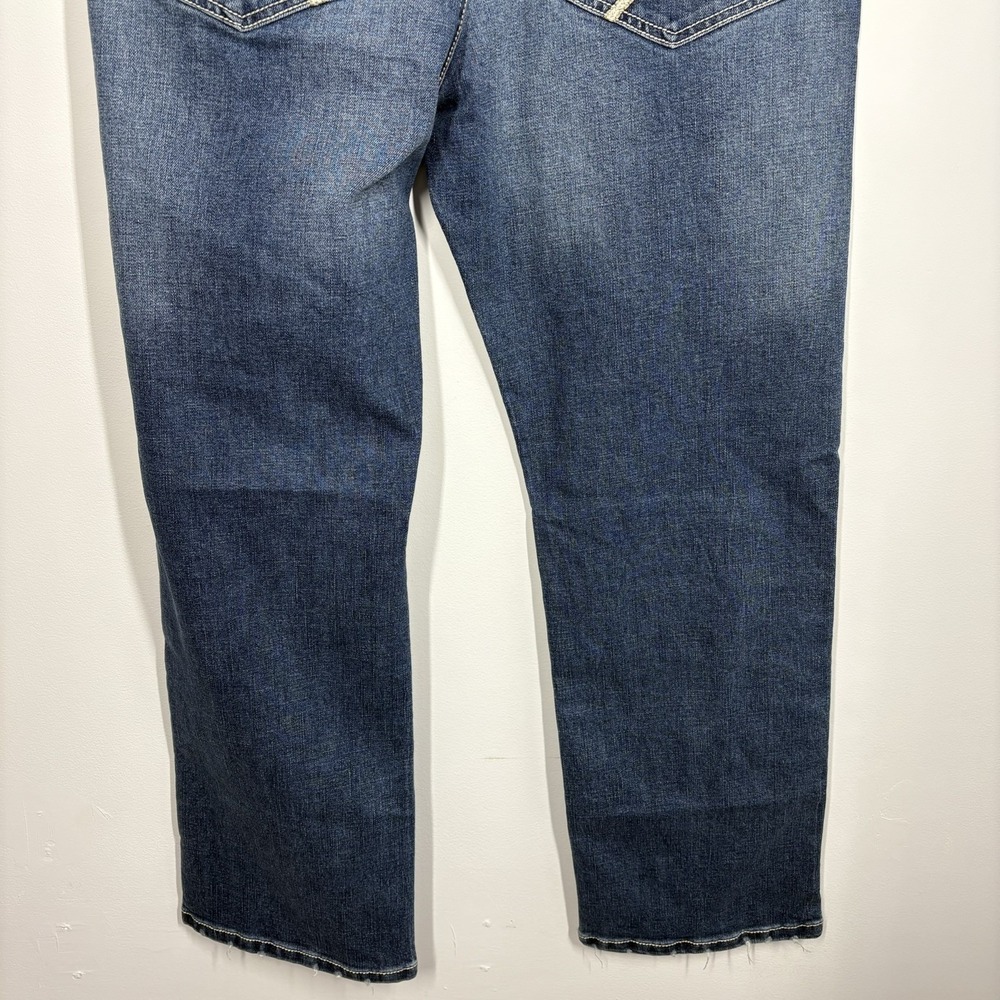 TK Axel Mens Slim Bootcut Jeans Size 38x31* Blue Medium Wash Distressed‎ Denim - Picture 10 of 15